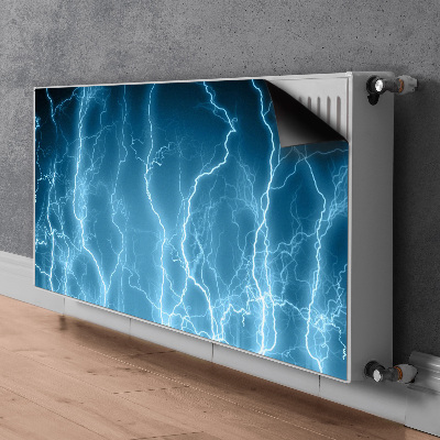 Tapis de radiateur décoratif Lightning bleu