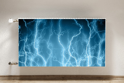 Tapis de radiateur décoratif Lightning bleu