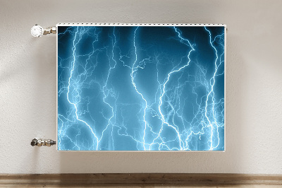 Tapis de radiateur décoratif Lightning bleu