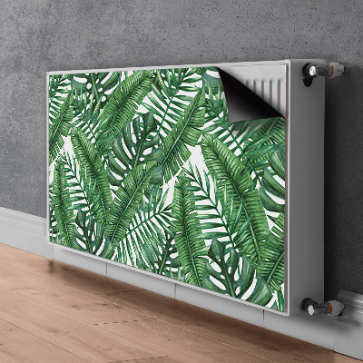 Cache radiateur déco Feuilles tropicales