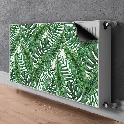 Cache radiateur déco Feuilles tropicales