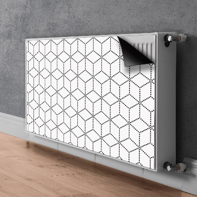 Cache radiateur déco Cubes gris