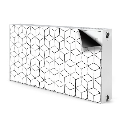 Cache radiateur déco Cubes gris