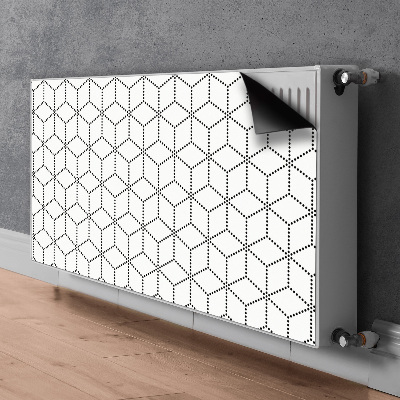 Cache radiateur déco Cubes gris