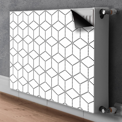 Cache radiateur déco Cubes gris