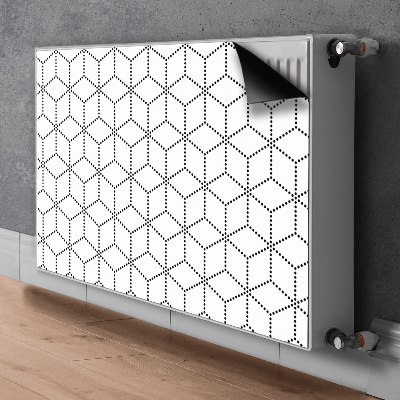 Cache radiateur déco Cubes gris