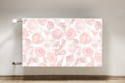 Un tapis avec un imprimé radiateur Motif floral