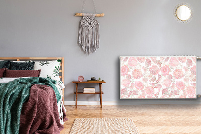 Un tapis avec un imprimé radiateur Motif floral