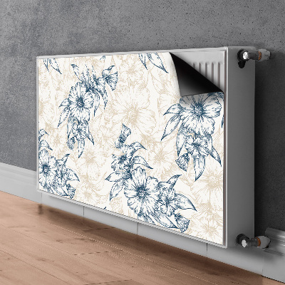 Un tapis avec un imprimé radiateur Art floral