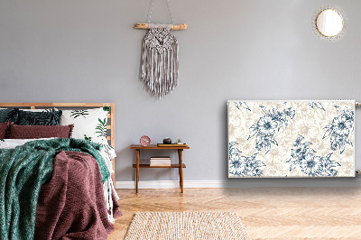 Un tapis avec un imprimé radiateur Art floral