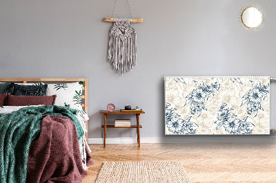 Un tapis avec un imprimé radiateur Art floral