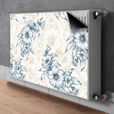 Un tapis avec un imprimé radiateur Art floral