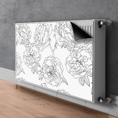 Cache radiateur déco Roses dessinées