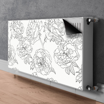 Cache radiateur déco Roses dessinées