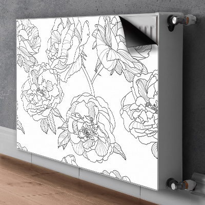 Cache radiateur déco Roses dessinées