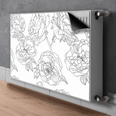 Cache radiateur déco Roses dessinées