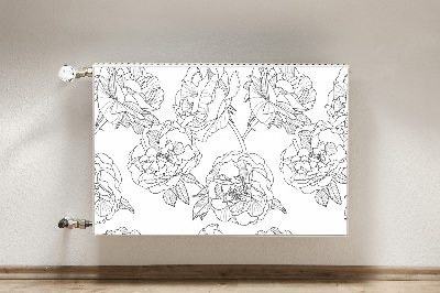 Cache radiateur déco Roses dessinées