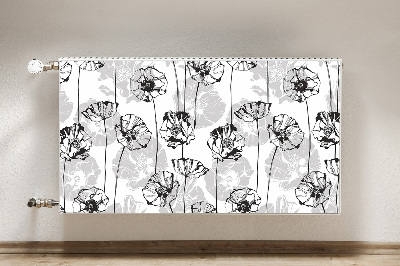 Un tapis avec un imprimé radiateur Fleurs glamour