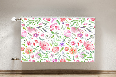 Tapis de radiateur décoratif Fleurs peintes