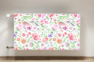 Tapis de radiateur décoratif Fleurs peintes