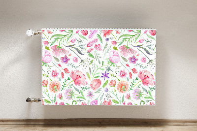 Tapis de radiateur décoratif Fleurs peintes