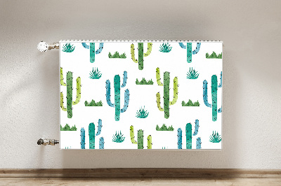 Tapis de radiateur décoratif Cactus peint