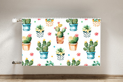 Tapis de radiateur décoratif Cactus peint