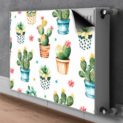 Tapis de radiateur décoratif Cactus peint