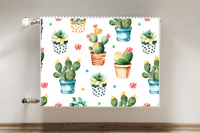 Tapis de radiateur décoratif Cactus peint