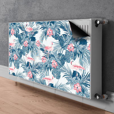 Cache radiateur déco Oiseaux tropicaux