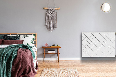 Un tapis avec un imprimé radiateur Lignes et carrés