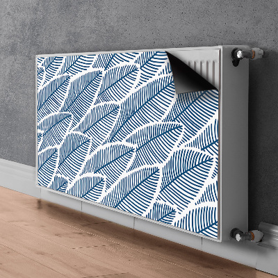 Tapis de radiateur décoratif Feuilles bleues