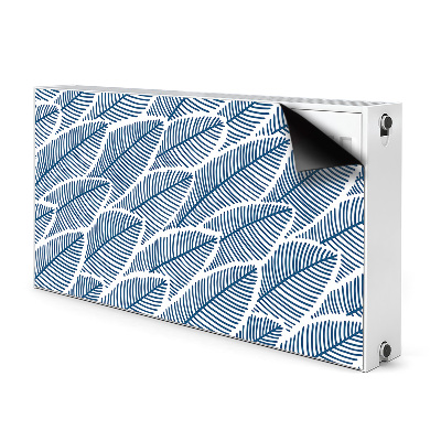 Tapis de radiateur décoratif Feuilles bleues