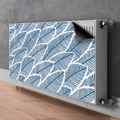 Tapis de radiateur décoratif Feuilles bleues