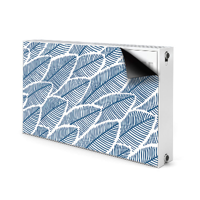 Tapis de radiateur décoratif Feuilles bleues