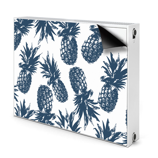 Cache radiateur déco Ananas gris