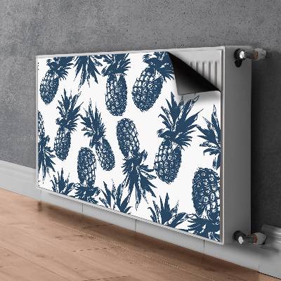 Cache radiateur déco Ananas gris