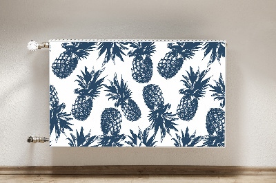 Cache radiateur déco Ananas gris