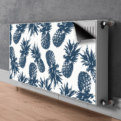 Cache radiateur déco Ananas gris