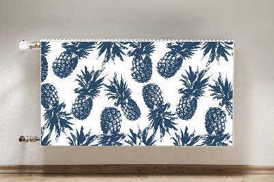 Cache radiateur déco Ananas gris