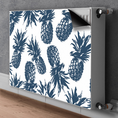 Cache radiateur déco Ananas gris