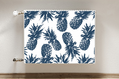 Cache radiateur déco Ananas gris