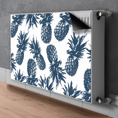 Cache radiateur déco Ananas gris