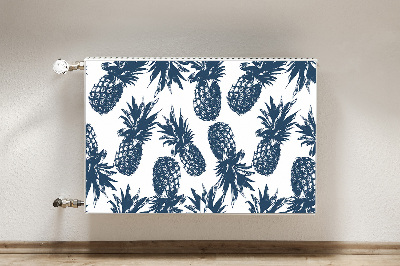 Cache radiateur déco Ananas gris