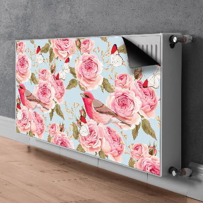 Cache radiateur déco Roses anglaises