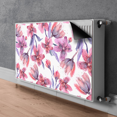 Cache radiateur déco Fleurs pastel