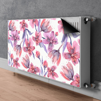 Cache radiateur déco Fleurs pastel