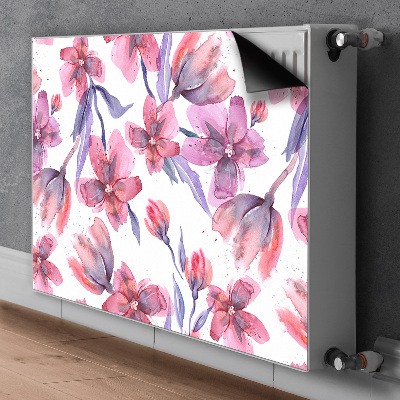 Cache radiateur déco Fleurs pastel