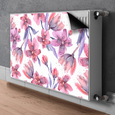 Cache radiateur déco Fleurs pastel