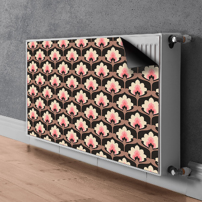 Un tapis avec un imprimé radiateur Motif floral